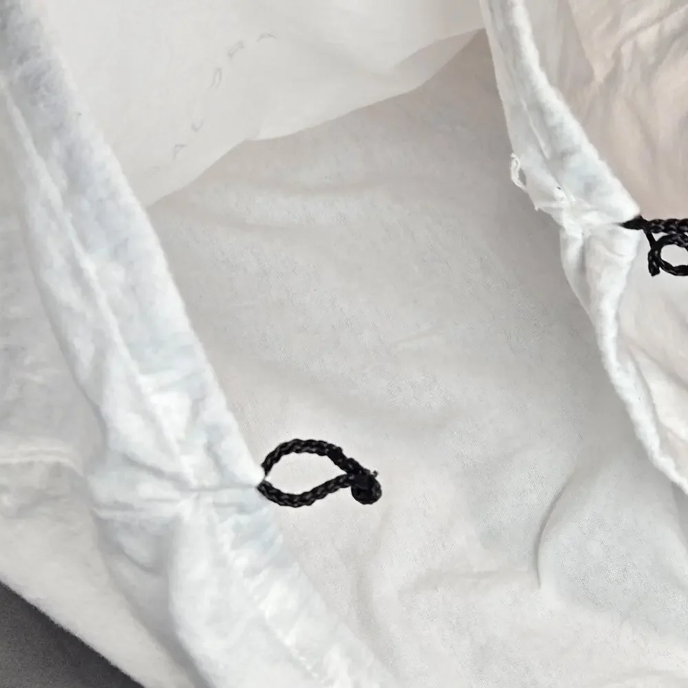 Marc by Marc Jacobs Drawstring Dust Bag White Cotton Flannel Large 22x18